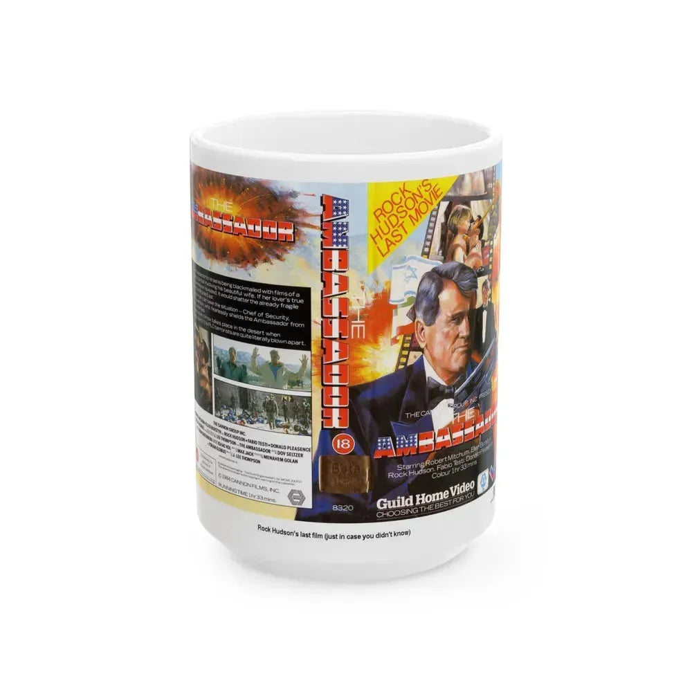 AMBASSADOR (VHS COVER) - White Coffee Mug 15oz - Go Mug Yourself