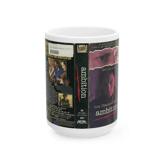 AMBITION (VHS COVER) - White Coffee Mug 15oz - Go Mug Yourself