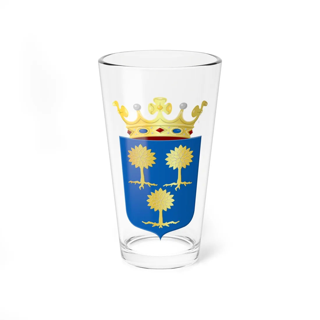 Ambt Delden wapen met kroon (Netherlands) (Coat of Arms) Pint Glass 16oz 16oz - Go Mug Yourself