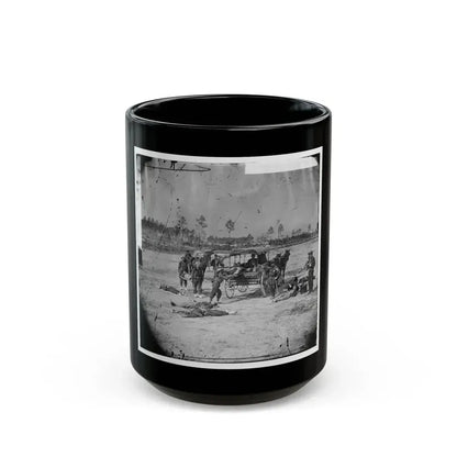 Ambulance Corps. Method Of Removing Wounded From The Field (U.S. Civil War) Black Coffee Mug 15oz - Go Mug Yourself