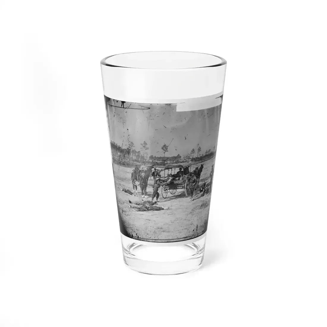 Ambulance Corps. Method Of Removing Wounded From The Field (U.S. Civil War) Pint Glass 16oz 16oz - Go Mug Yourself