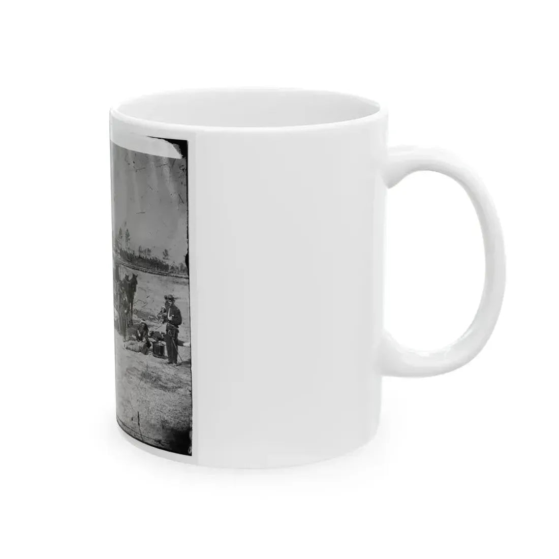 Ambulance Corps. Method Of Removing Wounded From The Field (U.S. Civil War) White Coffee Mug - Go Mug Yourself