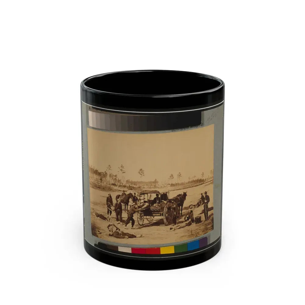 Ambulance Drill At Headquarters Army Of Potomac, Near Brandy Station, Va., March, 1864 (U.S. Civil War) Black Coffee Mug 11oz - Go Mug Yourself