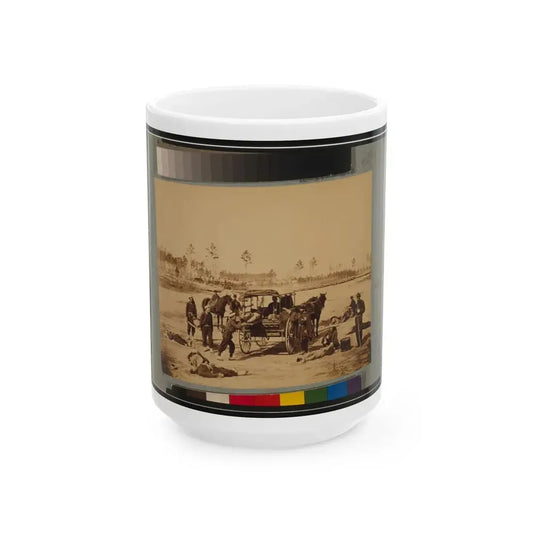 Ambulance Drill At Headquarters Army Of Potomac, Near Brandy Station, Va., March, 1864 (U.S. Civil War) White Coffee Mug 15oz - Go Mug Yourself
