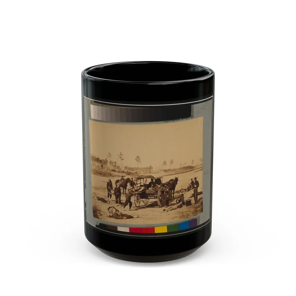 Ambulance Drill At Headquarters Army Of Potomac, Near Brandy Station, Va., March, 1864 (U.S. Civil War) Black Coffee Mug-15oz-Go Mug Yourself