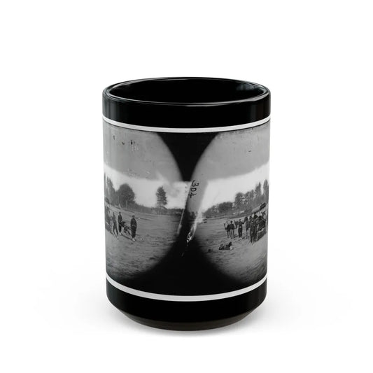 Ambulance Drill In The Field (U.S. Civil War) Black Coffee Mug-15oz-Go Mug Yourself