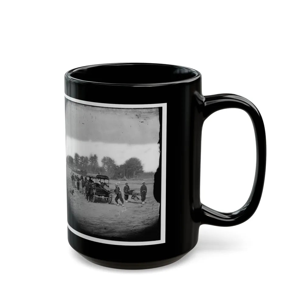 Ambulance Drill In The Field (U.S. Civil War) Black Coffee Mug-Go Mug Yourself