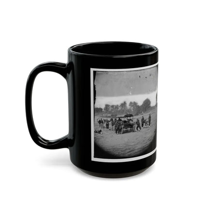 Ambulance Drill In The Field (U.S. Civil War) Black Coffee Mug-Go Mug Yourself