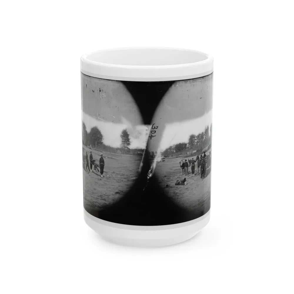 Ambulance Drill In The Field (U.S. Civil War) White Coffee Mug-15oz-Go Mug Yourself