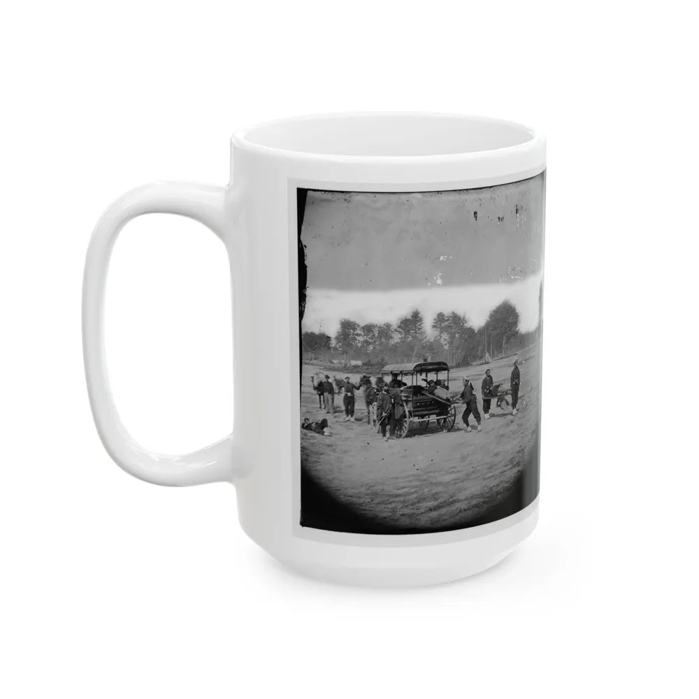 Ambulance Drill In The Field (U.S. Civil War) White Coffee Mug-Go Mug Yourself