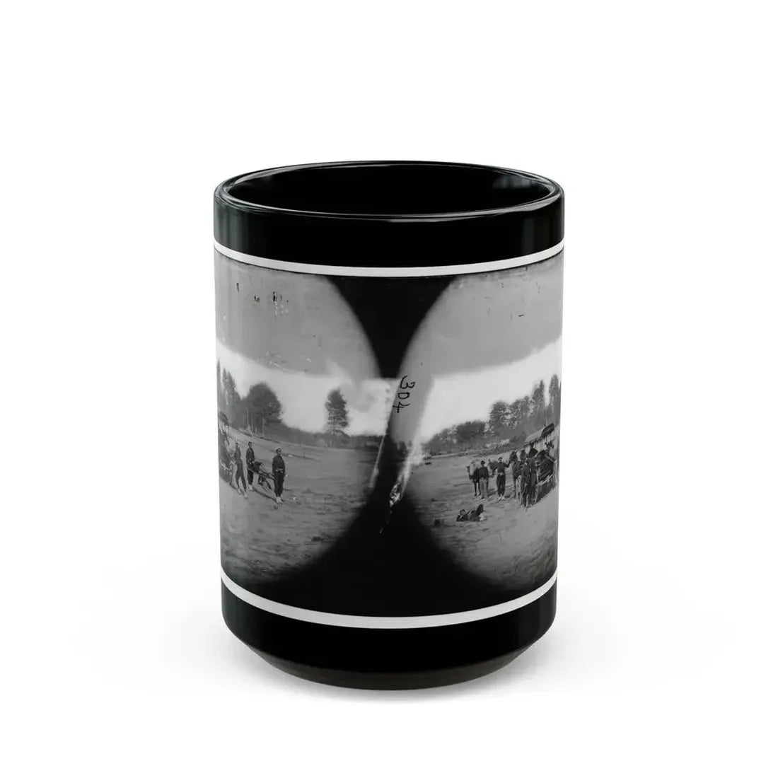 Ambulance Drill In The Field (U.S. Civil War) Black Coffee Mug 15oz - Go Mug Yourself