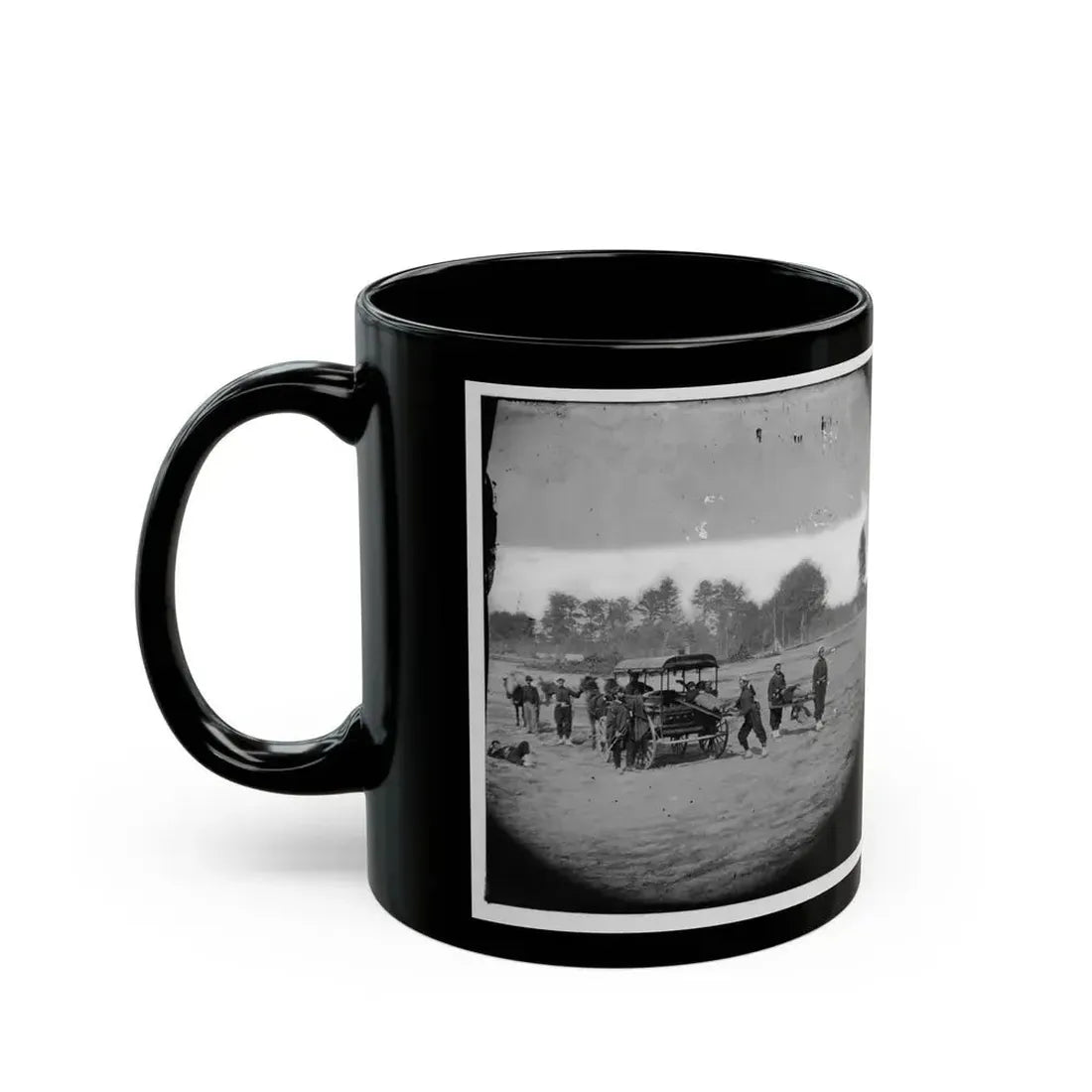 Ambulance Drill In The Field (U.S. Civil War) Black Coffee Mug - Go Mug Yourself
