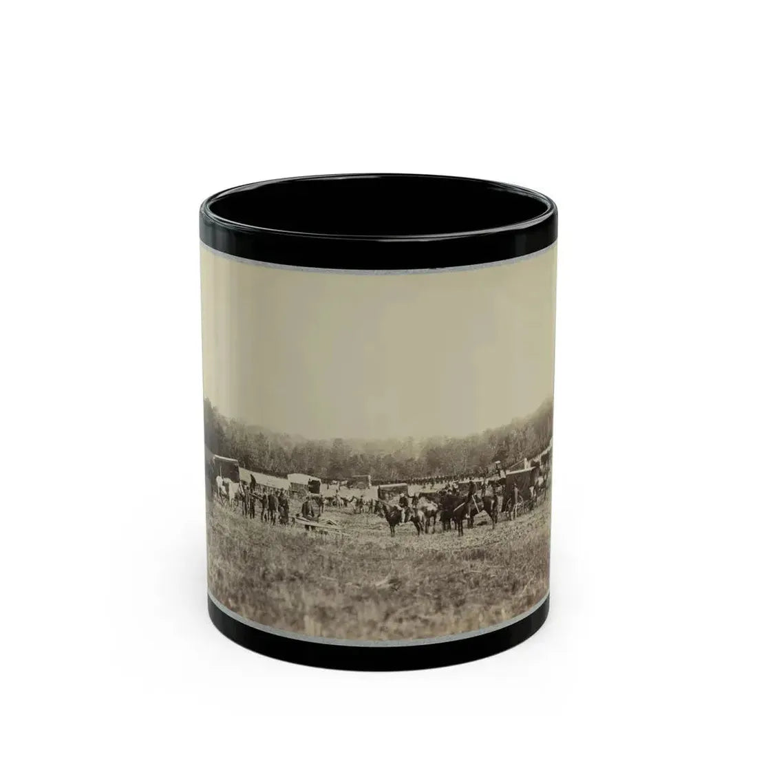 Ambulance Train, 1st Division, 2d Army Corps. (U.S. Civil War) Black Coffee Mug 11oz - Go Mug Yourself