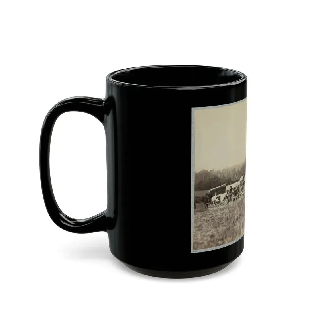 Ambulance Train, 1st Division, 2d Army Corps. (U.S. Civil War) Black Coffee Mug - Go Mug Yourself