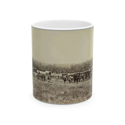 Ambulance Train, 1st Division, 2d Army Corps. (U.S. Civil War) White Coffee Mug 11oz - Go Mug Yourself