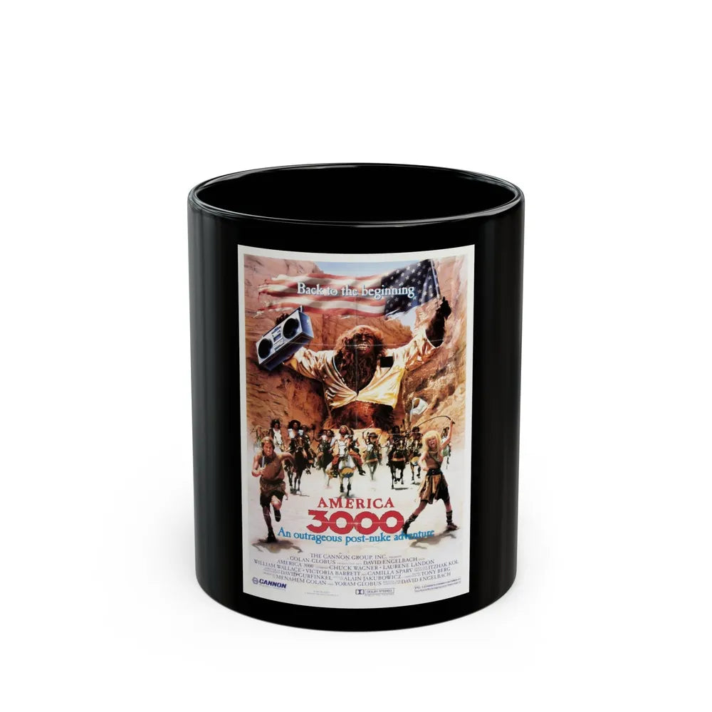 AMERICA 3000 1986 Movie Poster - Black Coffee Mug-11oz-Go Mug Yourself