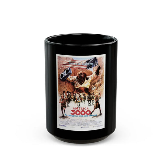 AMERICA 3000 1986 Movie Poster - Black Coffee Mug-15oz-Go Mug Yourself