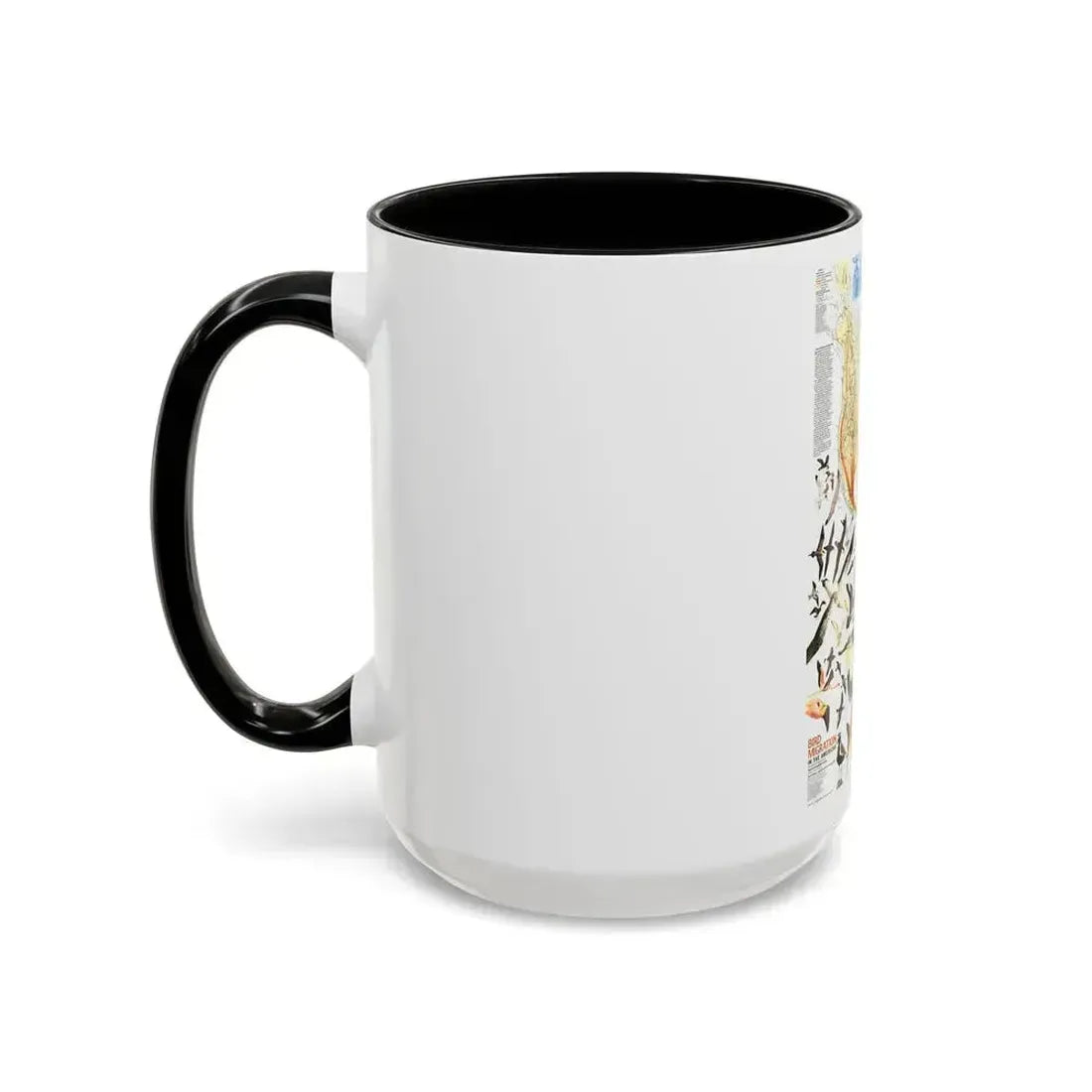 America - Bird Migration (1969) (Map) Accent Coffee Mug - Go Mug Yourself