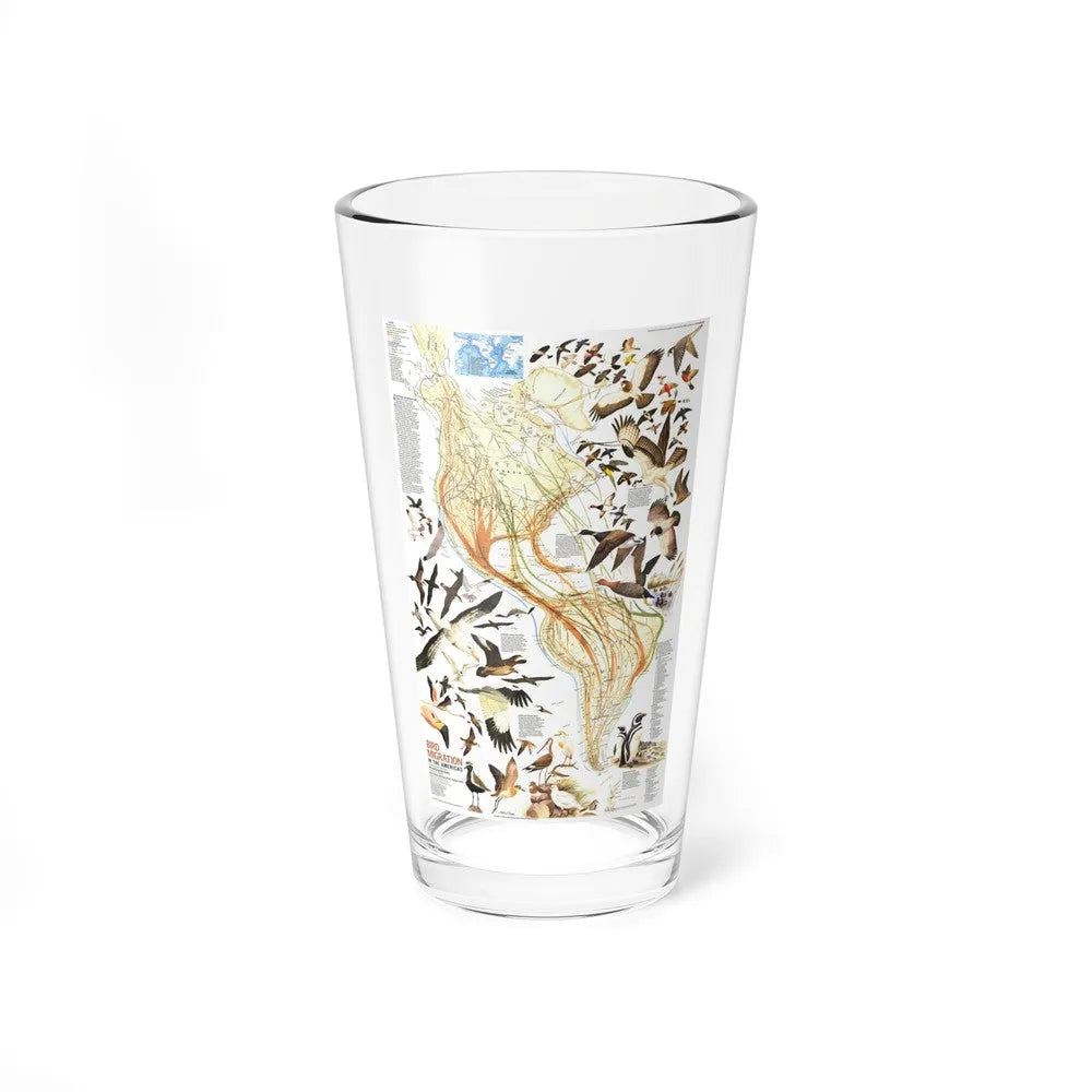 America - Bird Migration (1969) (Map) Pint Glass 16oz-16oz-Go Mug Yourself