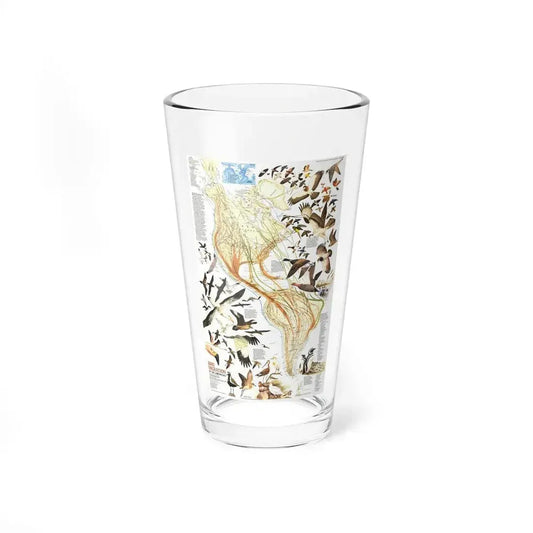 America - Bird Migration (1969) (Map) Pint Glass 16oz 16oz - Go Mug Yourself