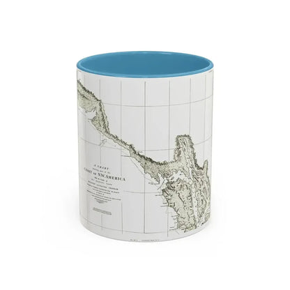 America - NorthWest Coast (1898) (Map) Accent Coffee Mug 11oz Light Blue - Go Mug Yourself
