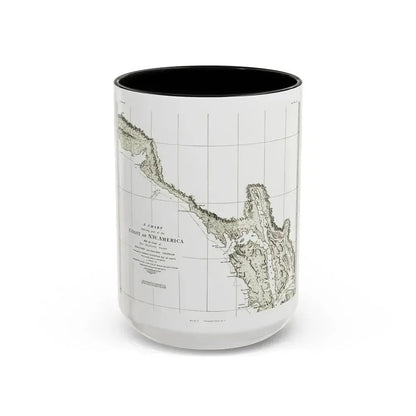 America - NorthWest Coast (1898) (Map) Accent Coffee Mug 15oz Black - Go Mug Yourself