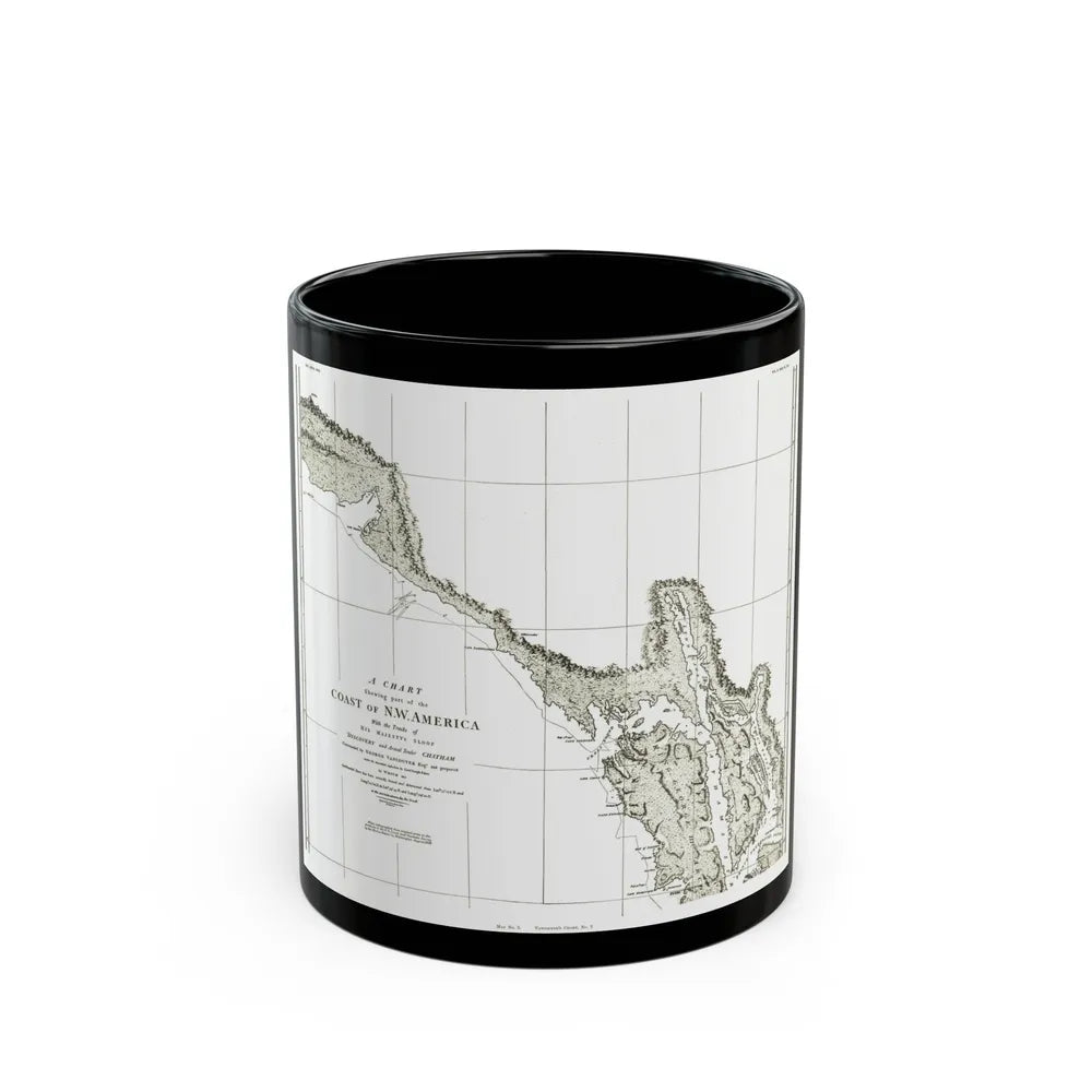 America - NorthWest Coast (1898) (Map) Black Coffee Mug-11oz-Go Mug Yourself