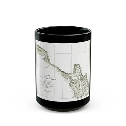 America - NorthWest Coast (1898) (Map) Black Coffee Mug 15oz - Go Mug Yourself