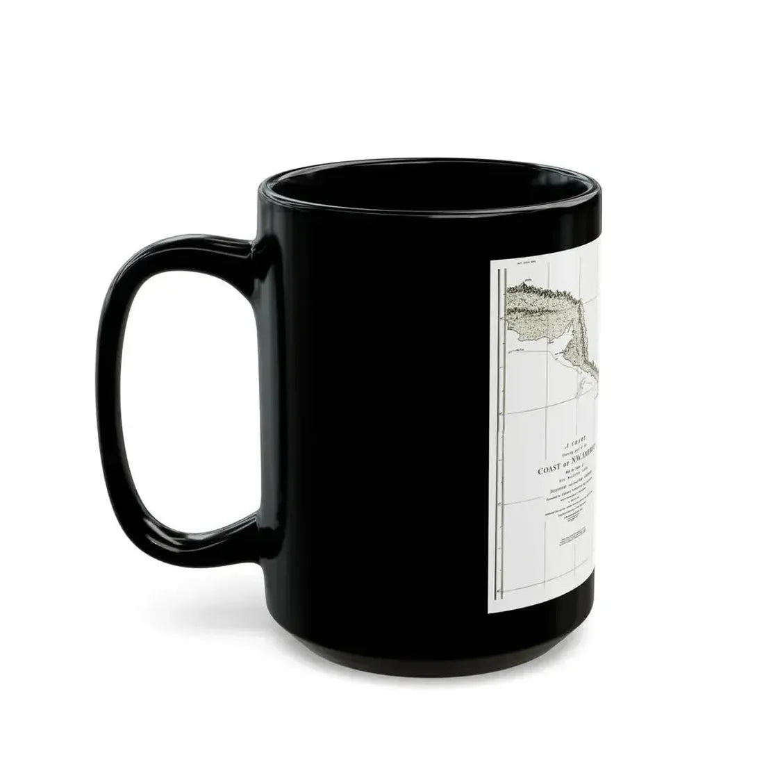 America - NorthWest Coast (1898) (Map) Black Coffee Mug - Go Mug Yourself