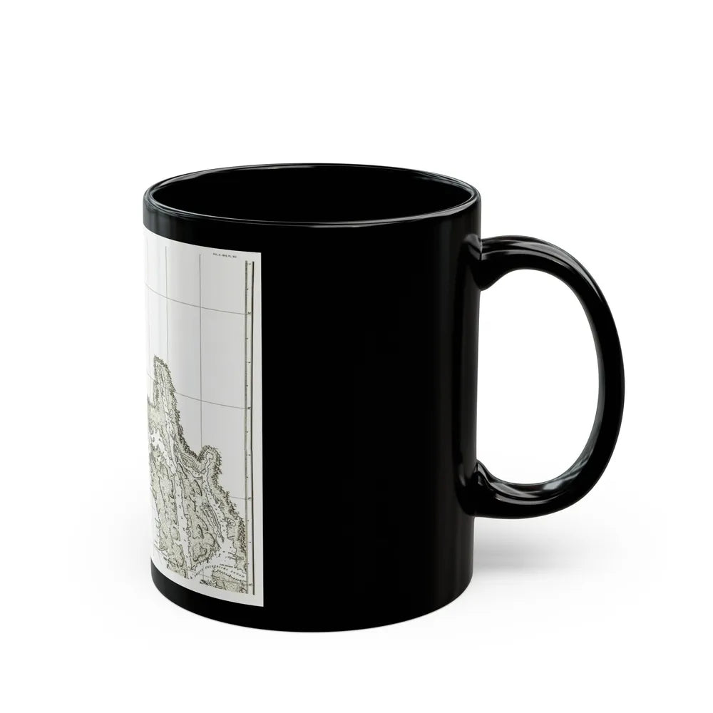 America - NorthWest Coast (1898) (Map) Black Coffee Mug-Go Mug Yourself