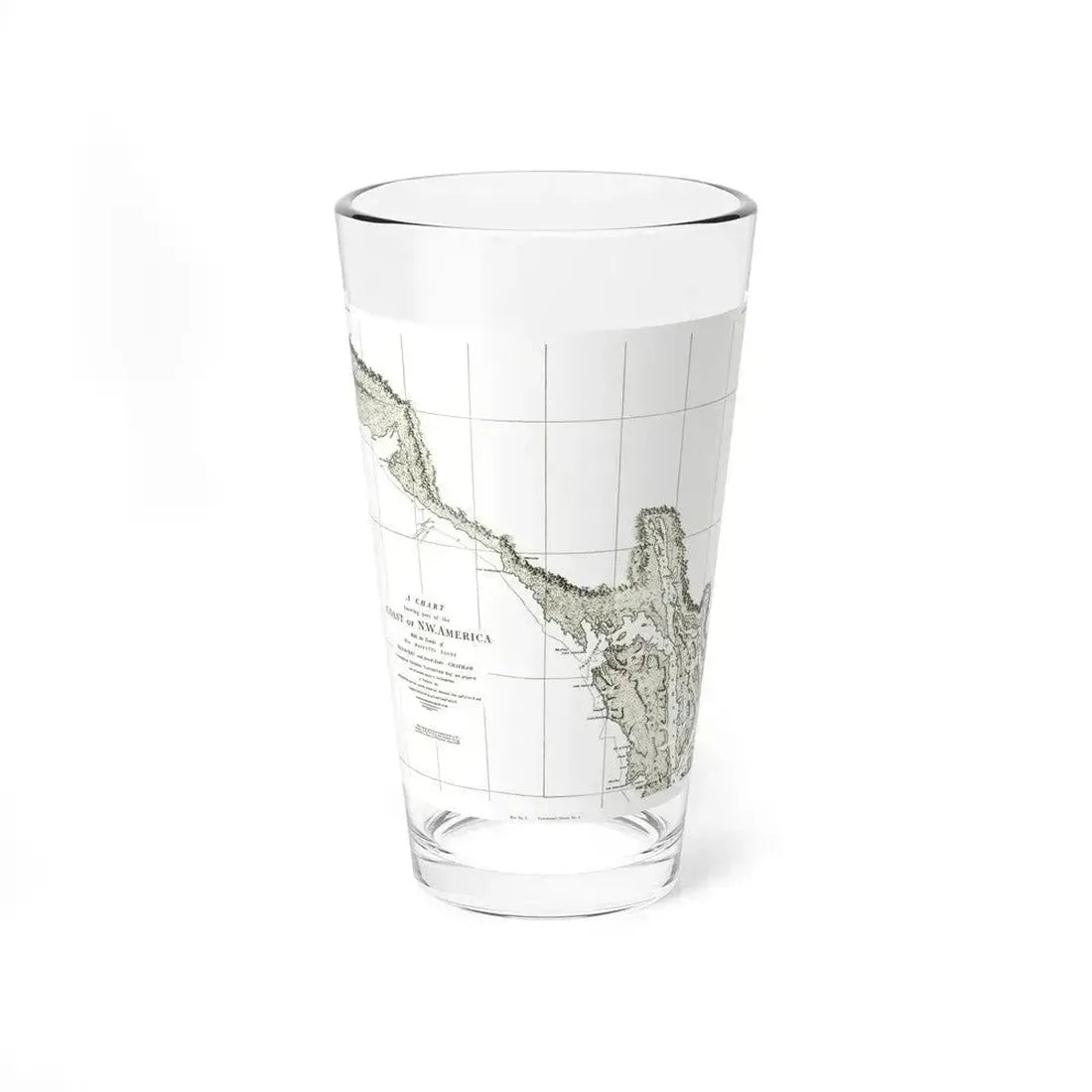 America - NorthWest Coast (1898) (Map) Pint Glass 16oz 16oz - Go Mug Yourself