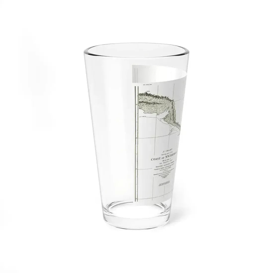 America - NorthWest Coast (1898) (Map) Pint Glass 16oz - Go Mug Yourself