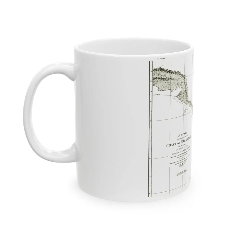 America - NorthWest Coast (1898) (Map) White Coffee Mug-Go Mug Yourself