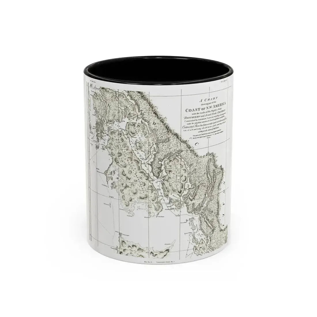 America - NorthWest Coast (1899) (Map) Accent Coffee Mug 11oz Black - Go Mug Yourself