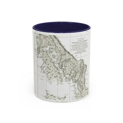 America - NorthWest Coast (1899) (Map) Accent Coffee Mug 11oz Navy - Go Mug Yourself