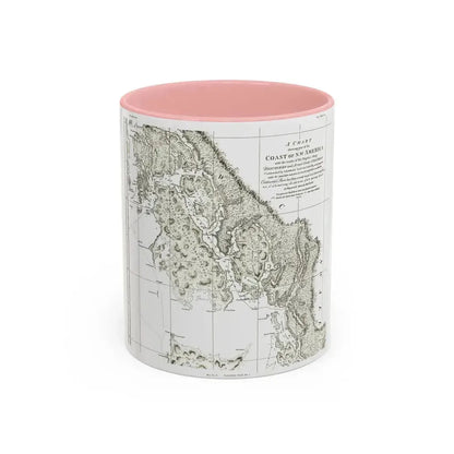America - NorthWest Coast (1899) (Map) Accent Coffee Mug 11oz Pink - Go Mug Yourself