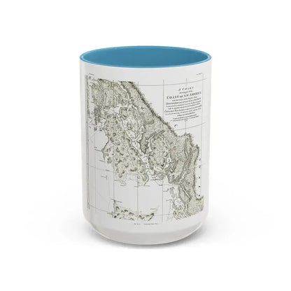 America - NorthWest Coast (1899) (Map) Accent Coffee Mug 15oz Light Blue - Go Mug Yourself