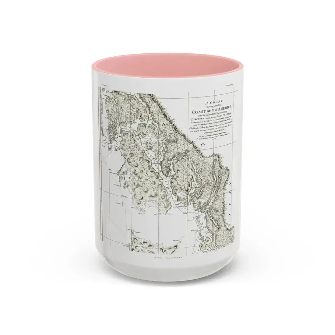 America - NorthWest Coast (1899) (Map) Accent Coffee Mug 15oz Pink - Go Mug Yourself