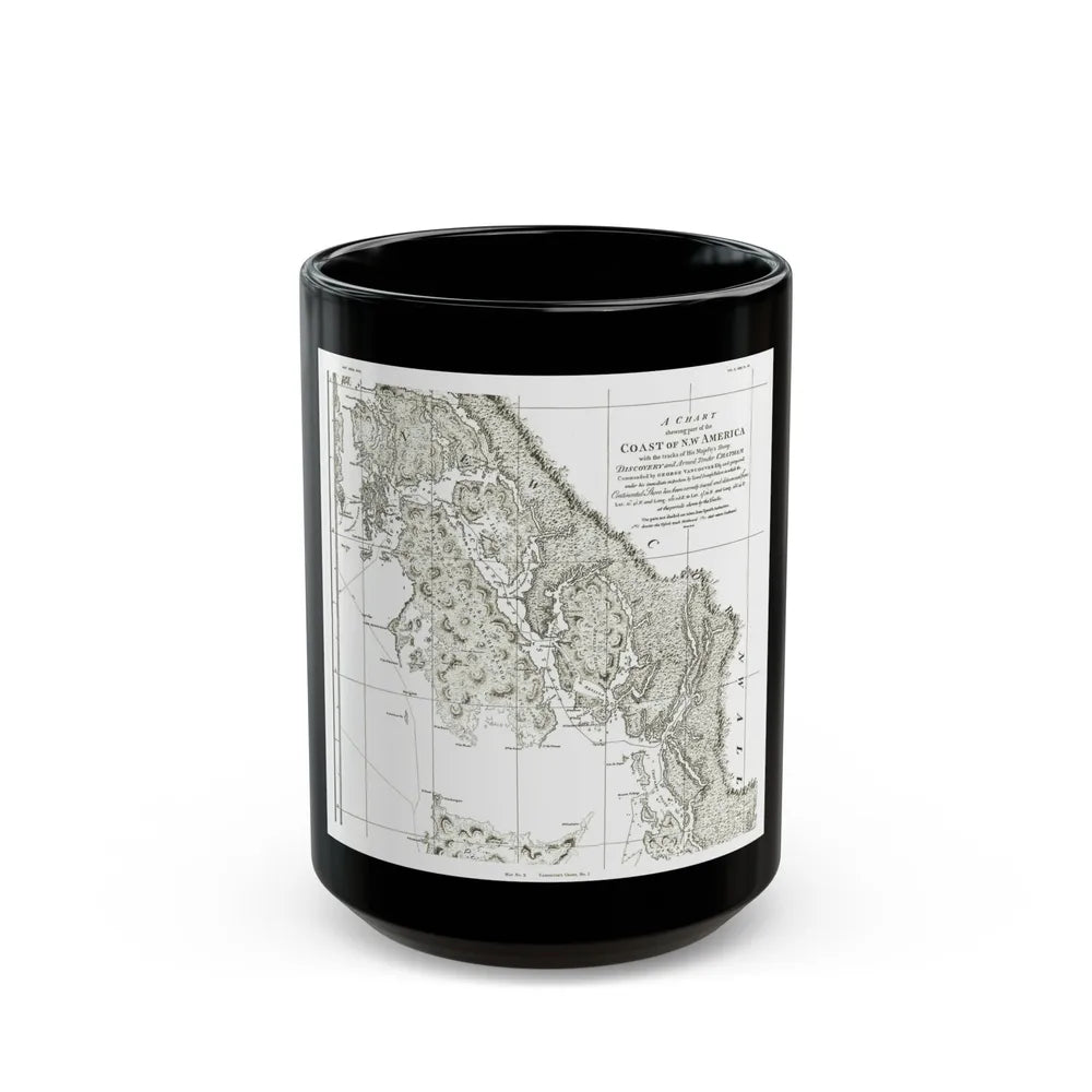 America - NorthWest Coast (1899) (Map) Black Coffee Mug-15oz-Go Mug Yourself