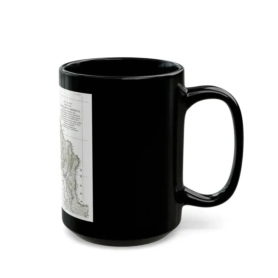 America - NorthWest Coast (1899) (Map) Black Coffee Mug - Go Mug Yourself