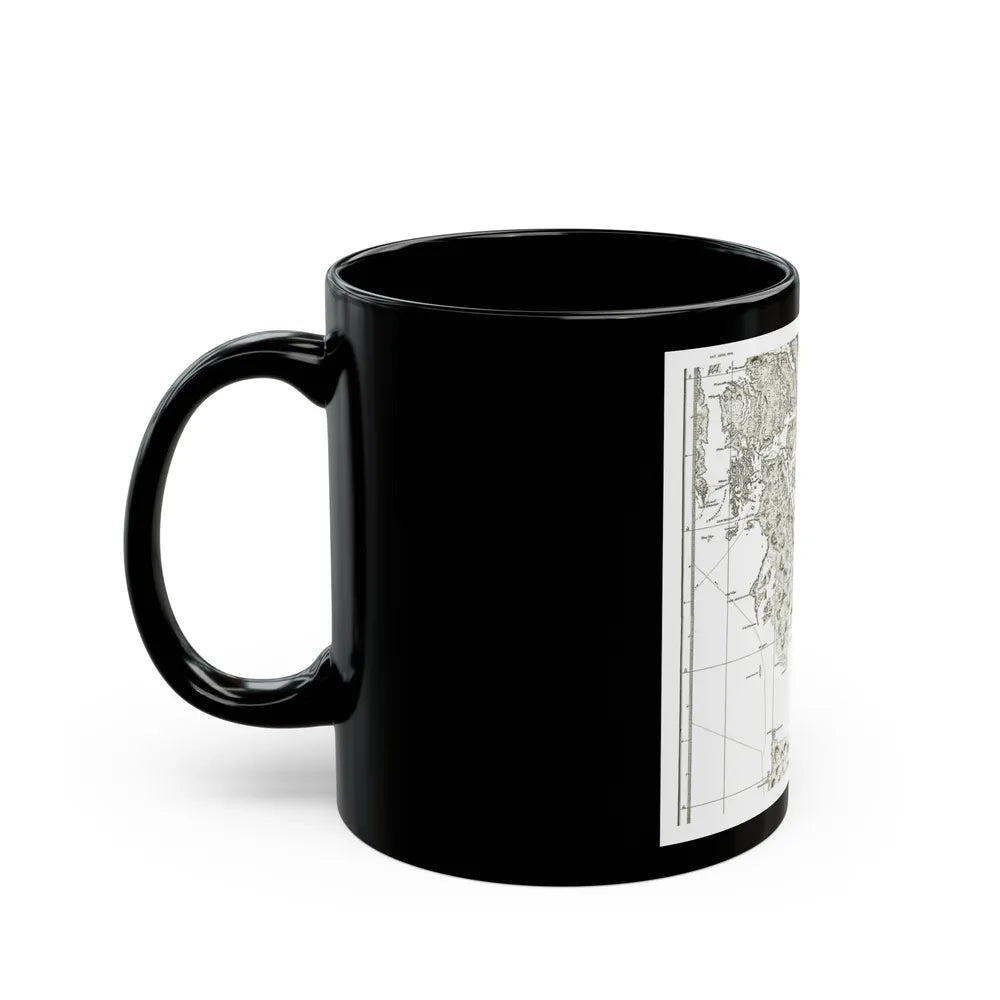 America - NorthWest Coast (1899) (Map) Black Coffee Mug-Go Mug Yourself