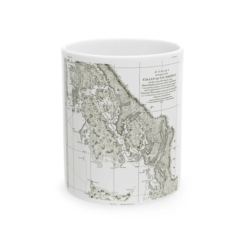 America - NorthWest Coast (1899) (Map) White Coffee Mug-11oz-Go Mug Yourself