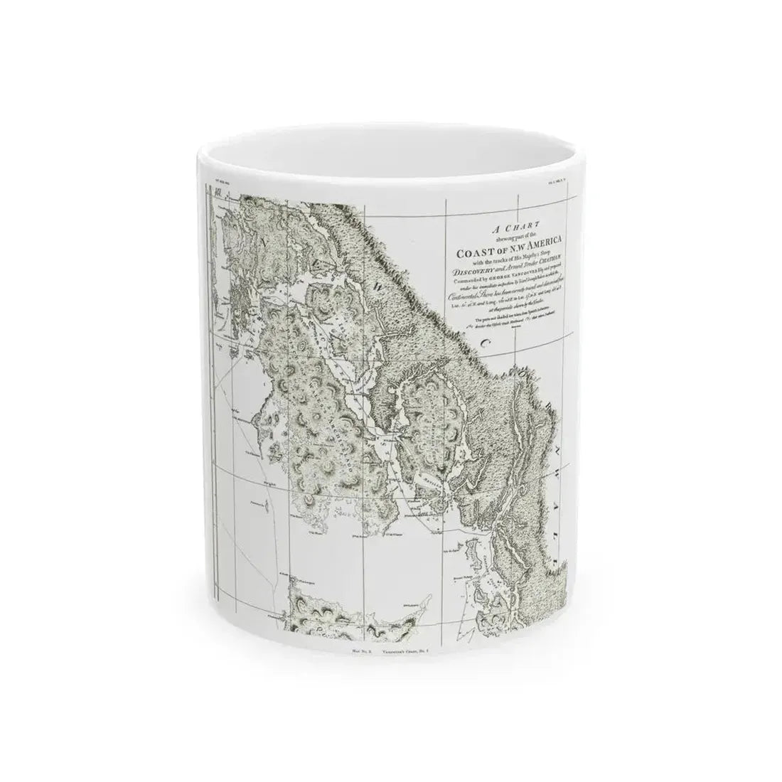America - NorthWest Coast (1899) (Map) White Coffee Mug 11oz - Go Mug Yourself