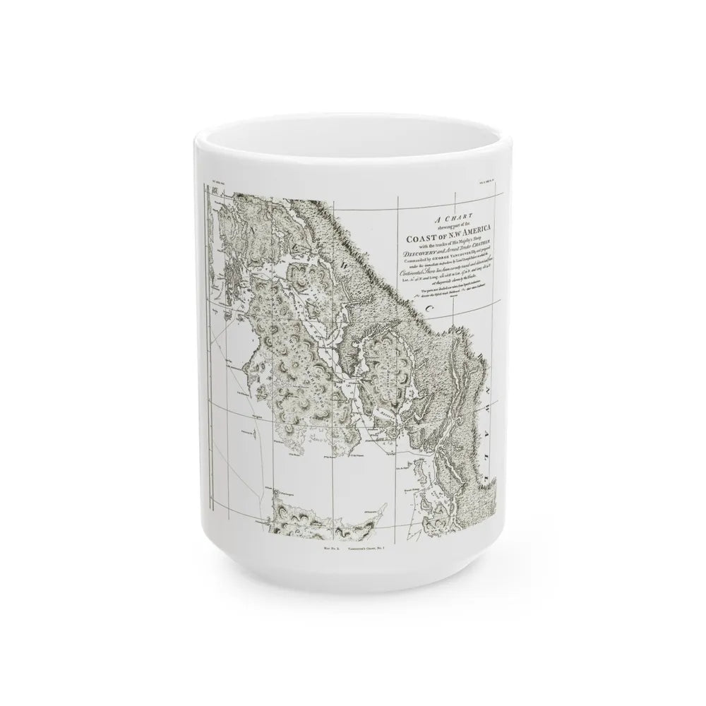 America - NorthWest Coast (1899) (Map) White Coffee Mug-15oz-Go Mug Yourself