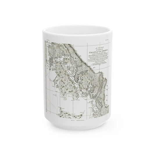 America - NorthWest Coast (1899) (Map) White Coffee Mug-15oz-Go Mug Yourself