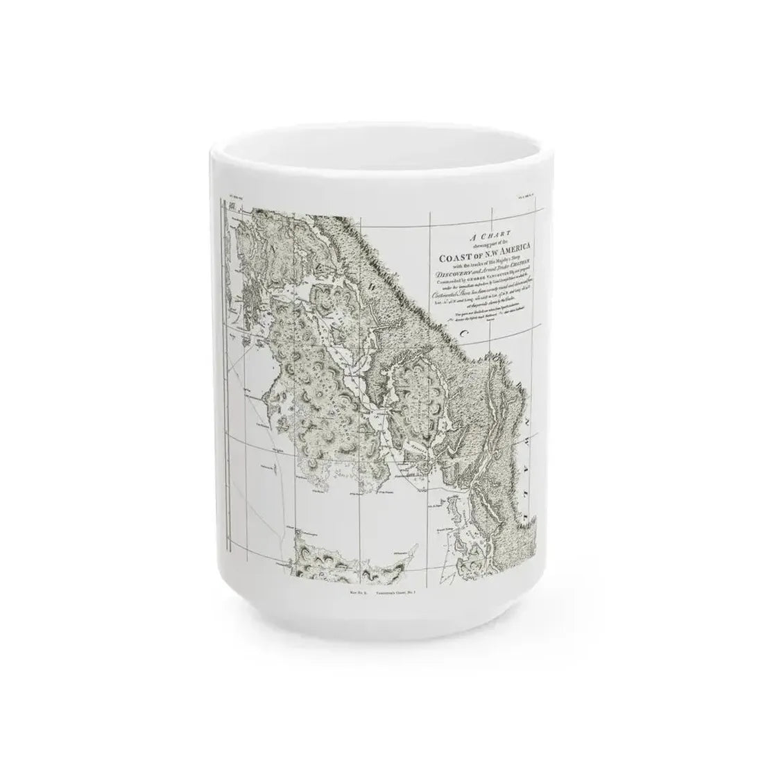 America - NorthWest Coast (1899) (Map) White Coffee Mug 15oz - Go Mug Yourself