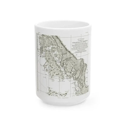 America - NorthWest Coast (1899) (Map) White Coffee Mug 15oz - Go Mug Yourself