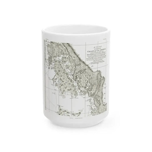 America - NorthWest Coast (1899) (Map) White Coffee Mug 15oz - Go Mug Yourself