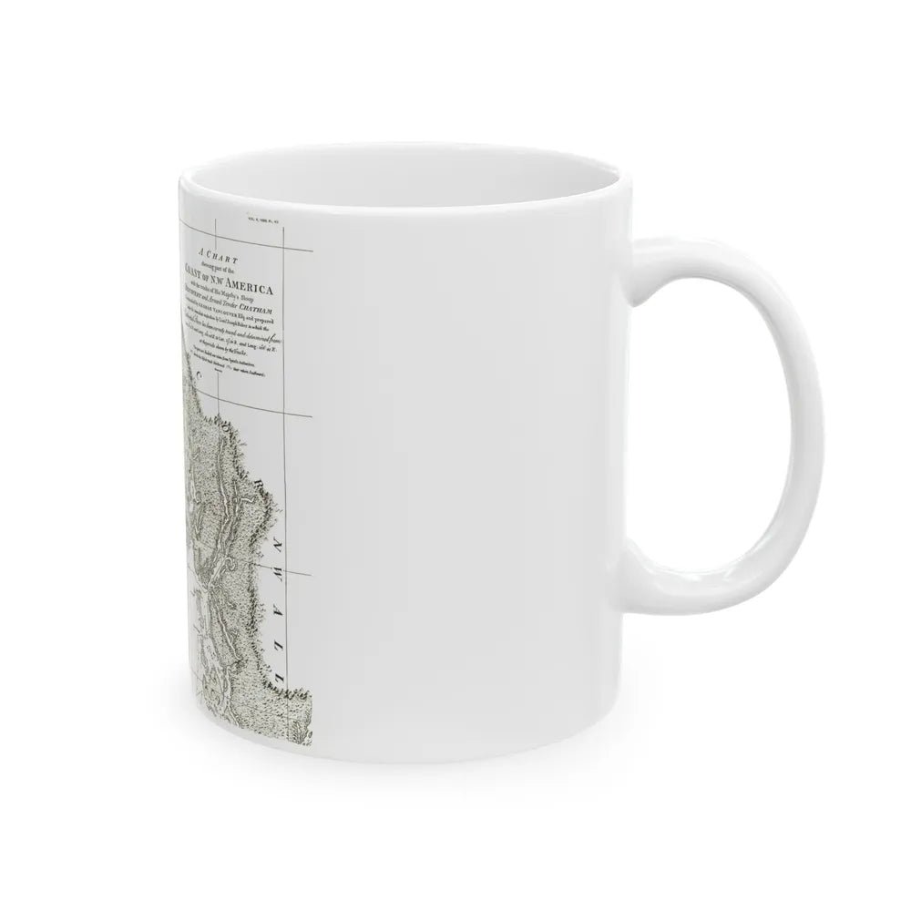 America - NorthWest Coast (1899) (Map) White Coffee Mug-Go Mug Yourself