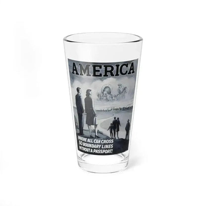 America poster advertisement (Magazine Illustration) Pint Glass 16oz 16oz - Go Mug Yourself